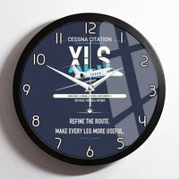 Thumbnail for Cessna Citation XLS design on navy blue framed wall clock