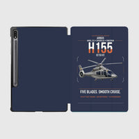 Thumbnail for Airbus H155 EC155 B1 design on navy blue samsung tablet tablet case