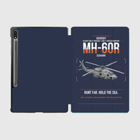 Thumbnail for Sikorsky MH-60R Seahawk design on navy blue samsung tablet tablet case