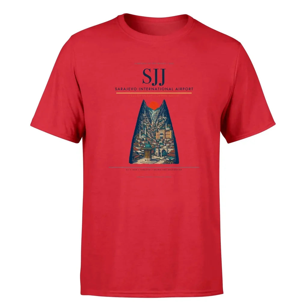 Sarajevo Airport (SJJ) Premium T-Shirt Red