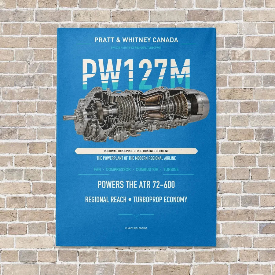 PW127M vertical canvas print - no frame - turquoise background