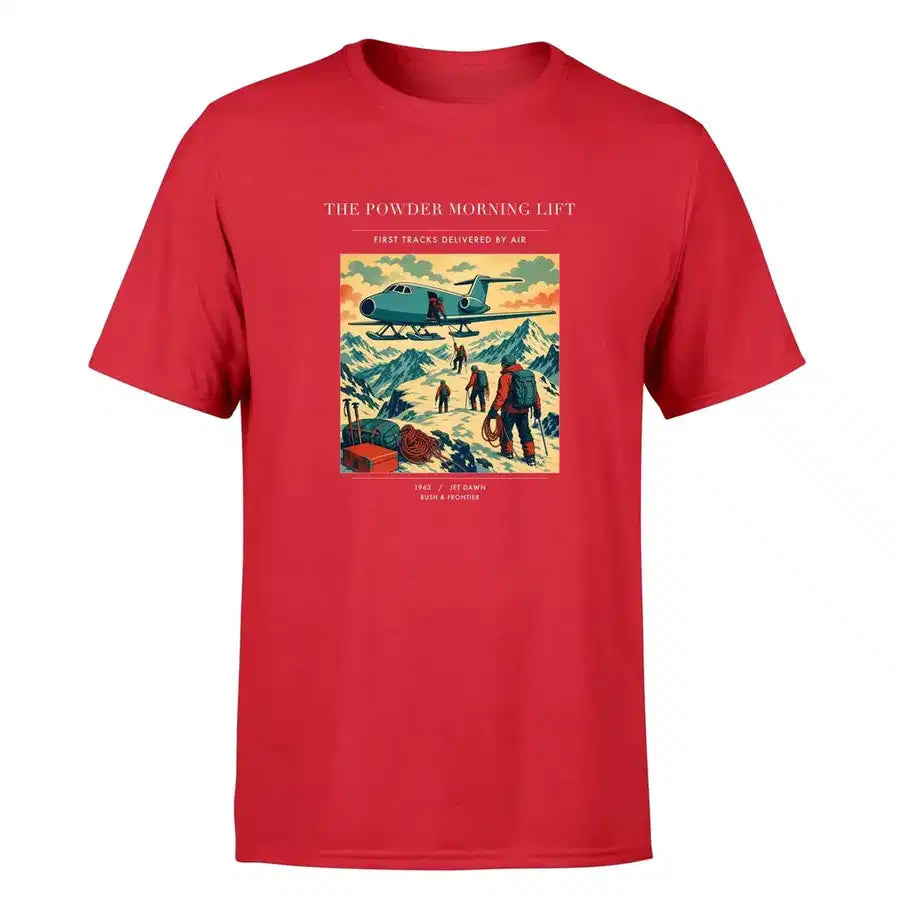 VINTAGE G4287 - The Powder Morning Lift - Premium T-Shirt design on red premium t shirt