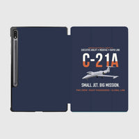 Thumbnail for C-21A Learjet Small Jet Big Mission design on navy blue samsung tablet tablet case