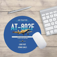Thumbnail for Air Tractor AT-802F design on blue round mouse pad