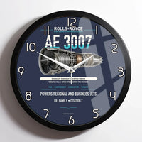 Thumbnail for AE 3007 design on navy blue framed wall clock