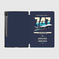 Thumbnail for Boeing 747SP design on navy blue samsung tablet tablet case