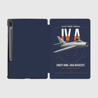 Thumbnail for Dassault Mystère IV A design on navy blue samsung tablet tablet case