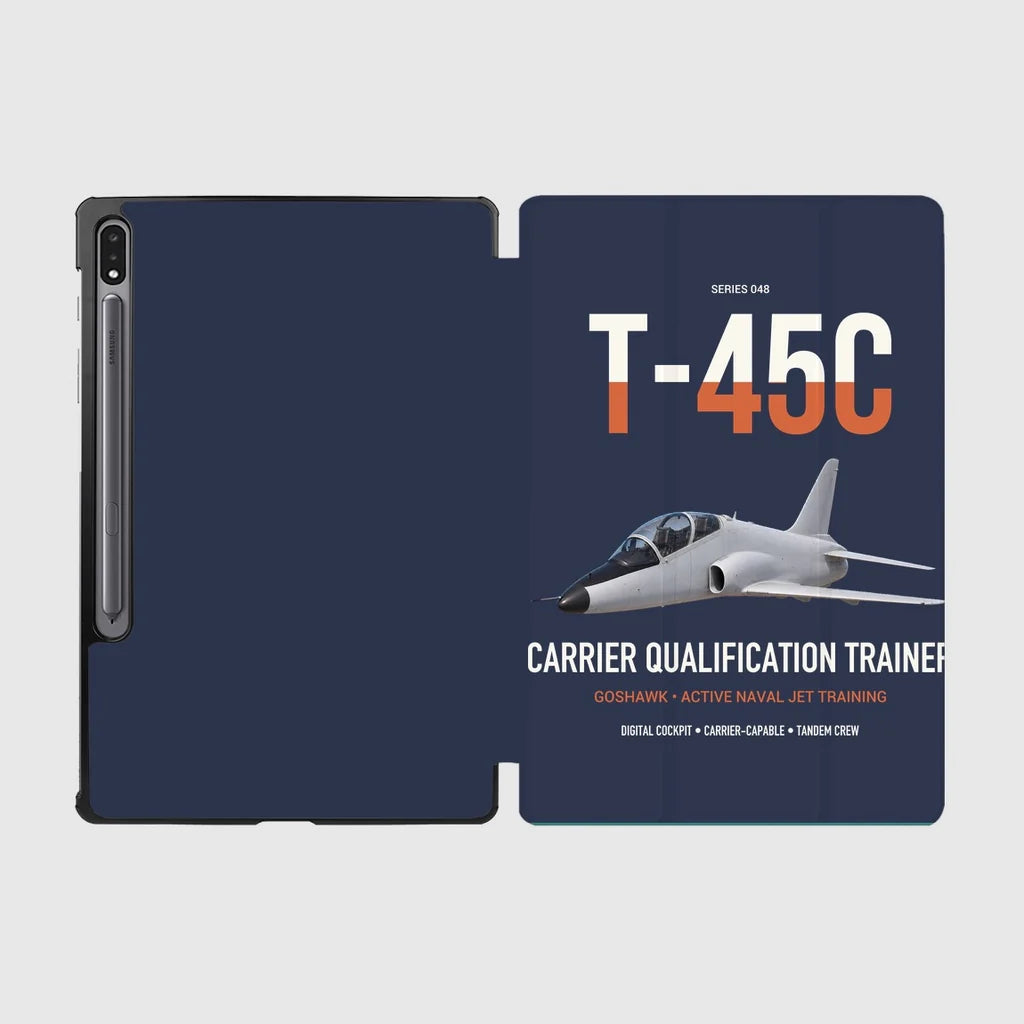 T-45C Goshawk design on navy blue samsung tablet tablet case