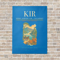 Thumbnail for Kerry Airport KIR — Killarney vertical canvas print - no frame - turquoise background