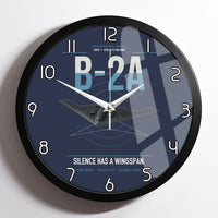 Thumbnail for B-2A Spirit design on navy blue framed wall clock