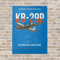 Thumbnail for KB-29P SUPERFORTRESS vertical canvas print - no frame - turquoise background