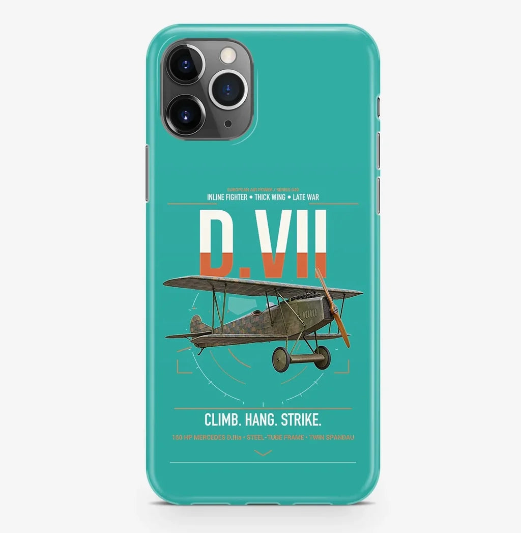 Fokker D.VII design on turquoise magsafe iphone case, for iPhone Pro Max