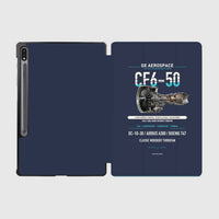 Thumbnail for CF6-50 design on navy blue samsung tablet tablet case