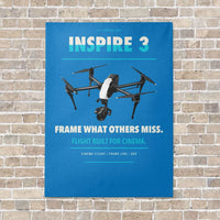 Thumbnail for DJI Inspire 3 vertical canvas print - no frame - turquoise background