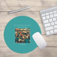 Thumbnail for VINTAGE G4221 - The Rooftop Spotting Deck - Designed Mouse Pads design on turquoise round