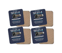 Thumbnail for TAY 611-8 design on navy blue 4 pieces set coaster