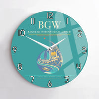 Thumbnail for Baghdad International Airport BGW Wall-Clock No-Frame - Turquoise