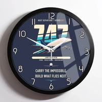 Thumbnail for Boeing 747-400 Dreamlifter design on navy blue framed wall clock