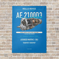 Thumbnail for AE 2100D3 vertical canvas print - no frame - turquoise background