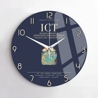 Thumbnail for Wichita Dwight D. Eisenhower National Airport ICT Wall-Clock No-Frame - Navy Blue