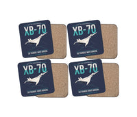 Thumbnail for XB-70A Valkyrie design on navy blue 4 pieces set coaster