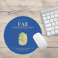 Thumbnail for Hector International Airport (FAR) design on blue round mouse pad