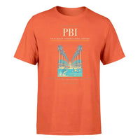 Thumbnail for Palm Beach International Airport (PBI) T-Shirt single-side front print in Orange | palm-beach-international-airport-pbi-double-side-t-shirt