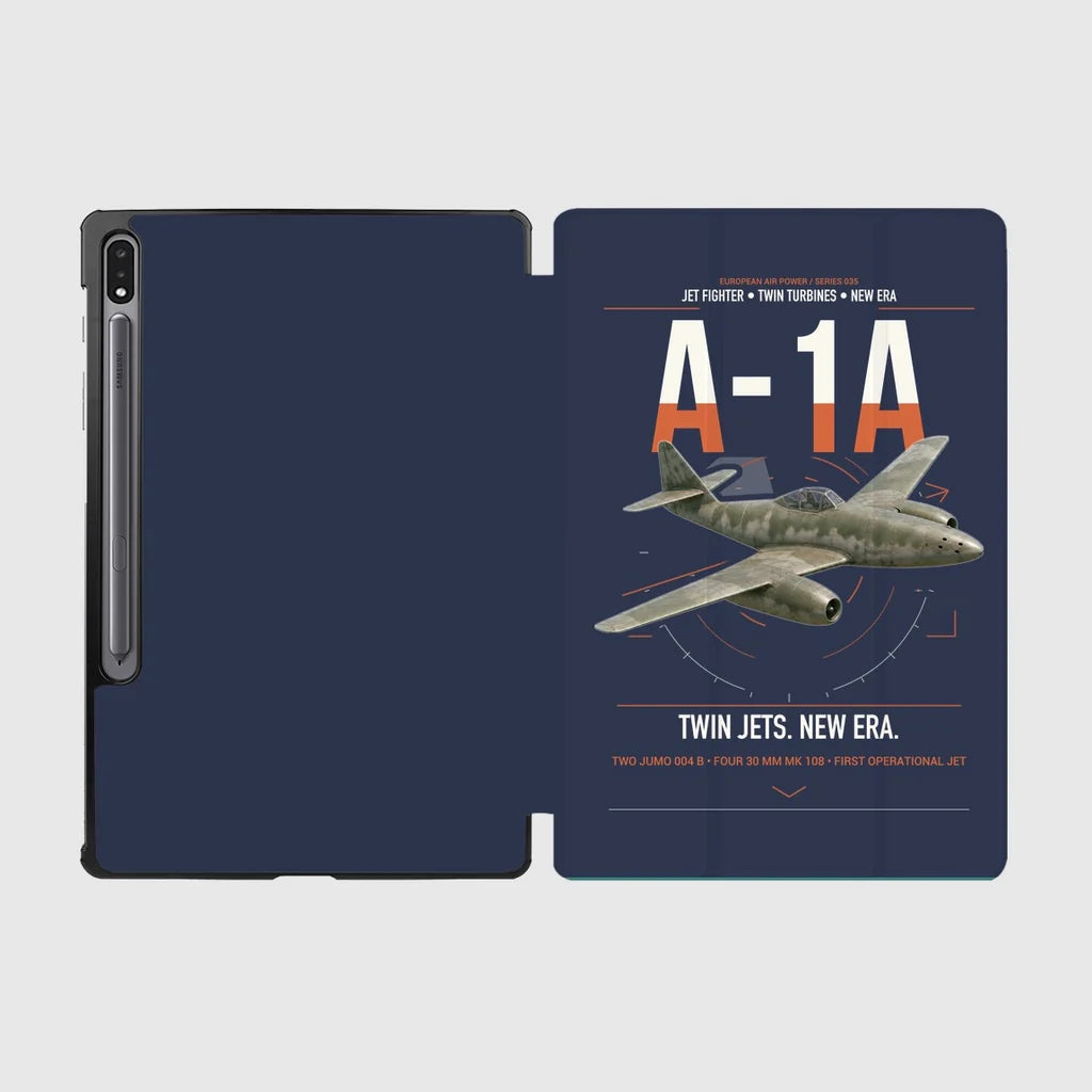 Messerschmitt Me 262A-1a design on navy blue samsung tablet tablet case