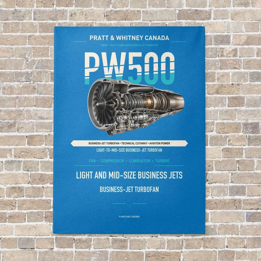 PW500 vertical canvas print - no frame - turquoise background