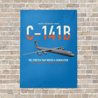 Thumbnail for C-141B Starlifter vertical canvas print - no frame - turquoise background