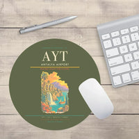 Thumbnail for Antalya Airport AYT Mouse-Pad Round - Green Army