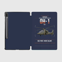 Thumbnail for Kawasaki OH-1 design on navy blue samsung tablet tablet case