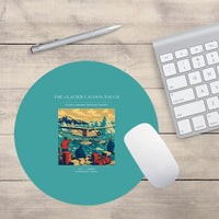 Thumbnail for VINTAGE G4349 - The Glacier Lagoon Touch - Designed Mouse Pads design on turquoise round