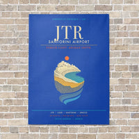 Thumbnail for Santorini Airport JTR - Canvas Framed - Blue
