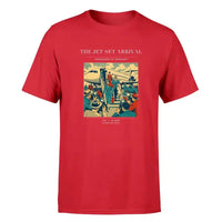 Thumbnail for VINTAGE G4121 - The Jet Set Arrival - Premium T-Shirt design on red premium t shirt
