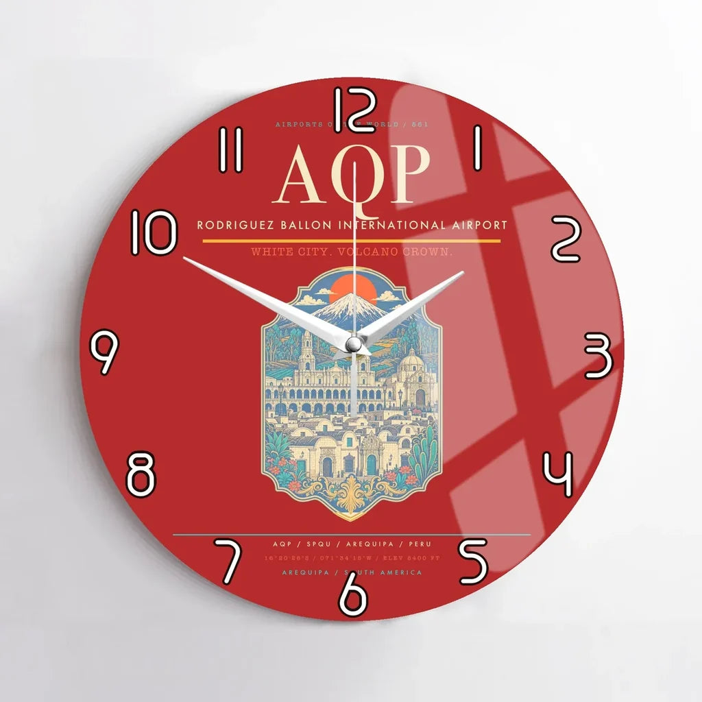Rodriguez Ballon International Airport AQP Wall-Clock No-Frame - Red