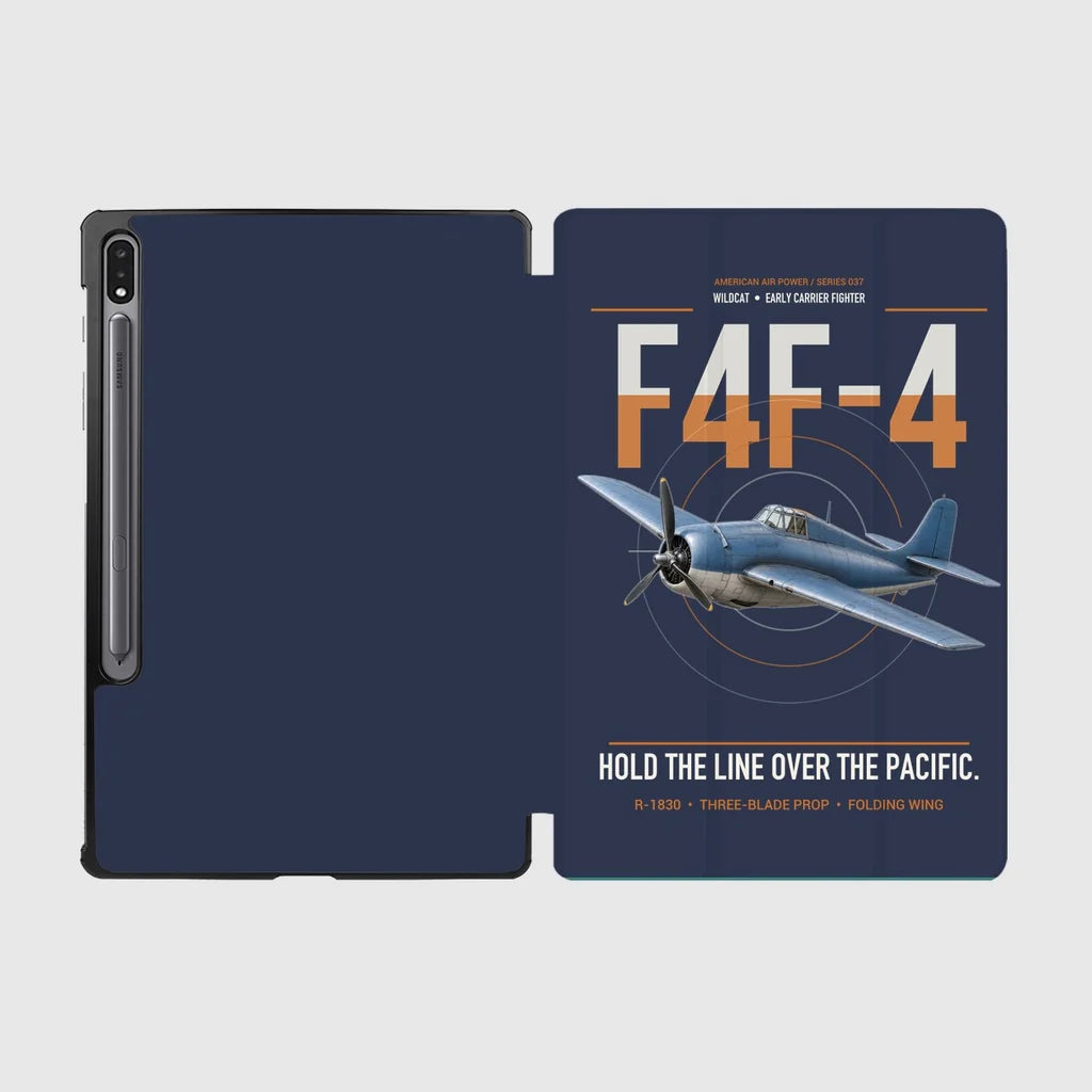 F4F-4 Wildcat design on navy blue samsung tablet tablet case