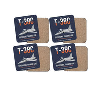 Thumbnail for T-38C Talon design on navy blue 4 pieces set coaster