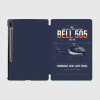 Thumbnail for Bell 505 design on navy blue samsung tablet tablet case