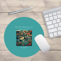 Thumbnail for VINTAGE G4275 - The Stilt Village Call - Designed Mouse Pads design on turquoise round