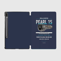 Thumbnail for PEARL 15 design on navy blue samsung tablet tablet case