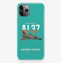 Thumbnail for Saab AJ 37 Viggen design on turquoise magsafe iphone case, for iPhone Pro Max