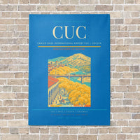 Thumbnail for Camilo Daza International Airport CUC — Cúcuta vertical canvas print - no frame - turquoise background
