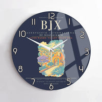 Thumbnail for Aeropuerto Internacional de Guanajuato BJX Wall-Clock No-Frame - Navy Blue