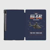 Thumbnail for Boeing AH-64E Apache Guardian design on navy blue samsung tablet tablet case
