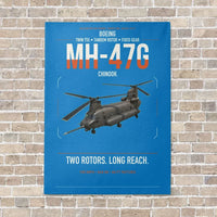 Thumbnail for Boeing MH-47G Chinook vertical canvas print - no frame - turquoise background
