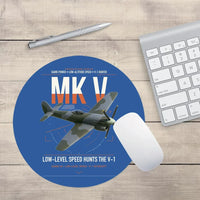Thumbnail for Hawker Tempest Mk V design on blue round mouse pad