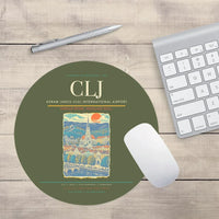 Thumbnail for Avram Iancu Cluj International Airport CLJ Mouse-Pad Round - Green Army
