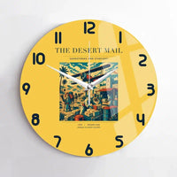 Thumbnail for VINTAGE G4020 - The Desert Mail - Designed Wall Clocks design on yellow no-frame