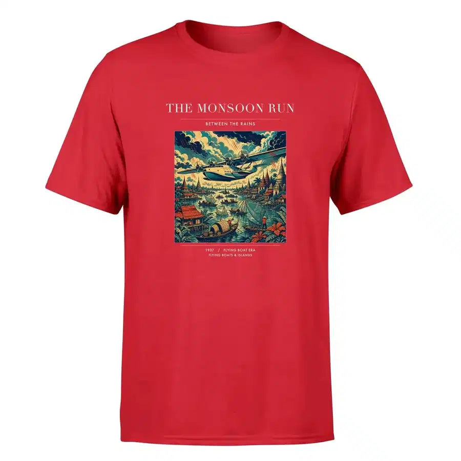 VINTAGE G4061 - The Monsoon Run - Premium T-Shirt design on red premium t shirt